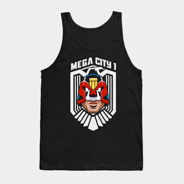 Mega city One justice badge Tank Top by Playground